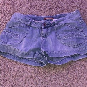 light wash shorts